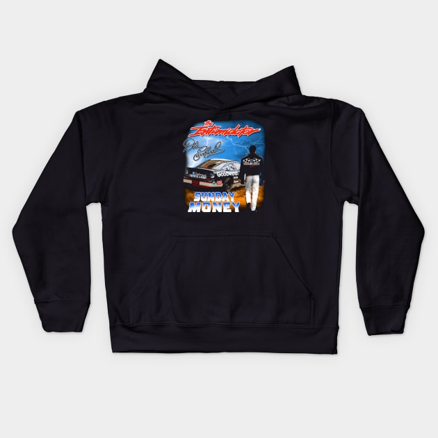 Dale Earnhardt Sunday Money Kids Hoodie by ganisfarhan